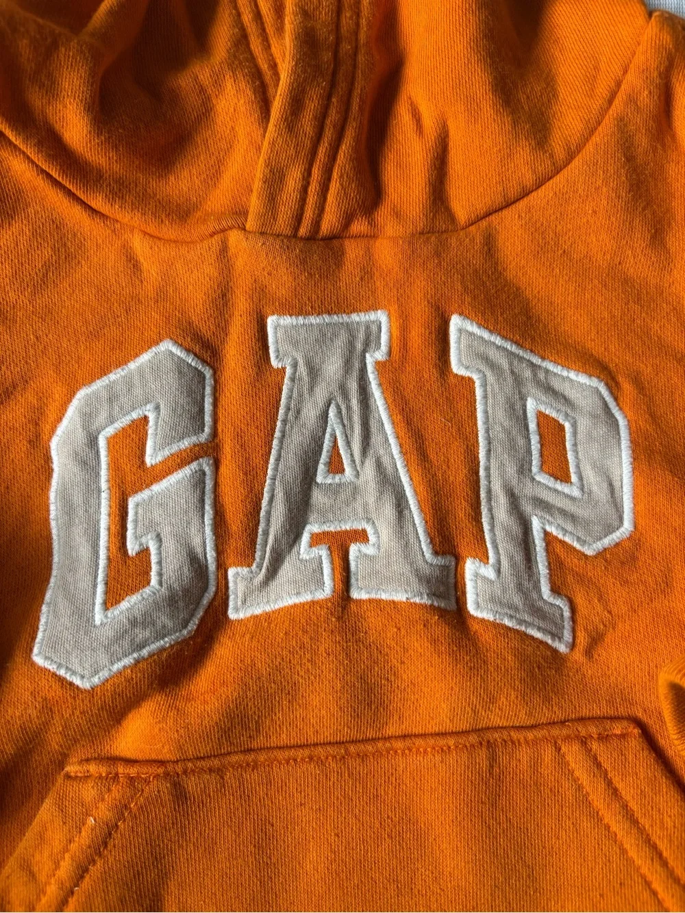GAP Orange Kids Hooded Sweatshirt with White Logo